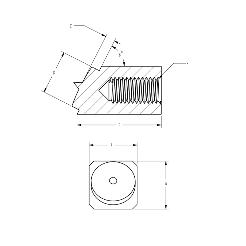 Goujon à souder en aluminium